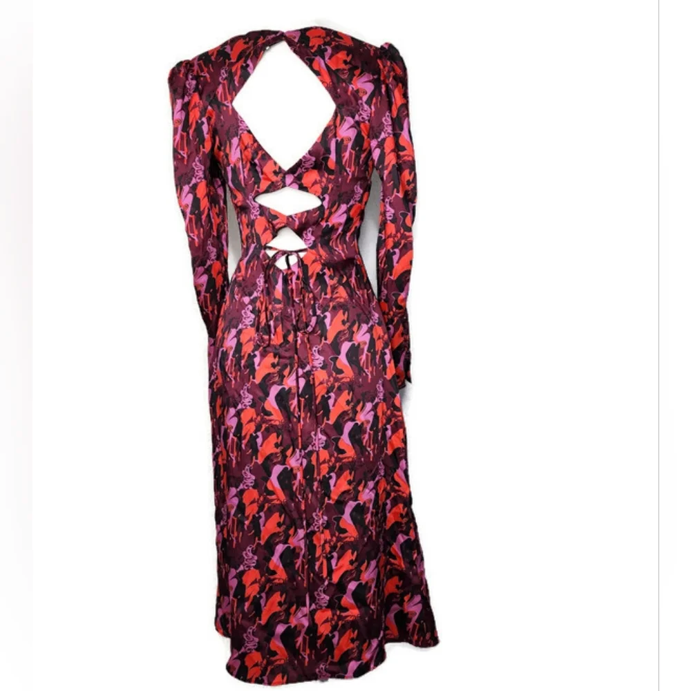 Staud Cut-Out Back Dress in Plum Sirens Size 4 - Picture 4 of 11